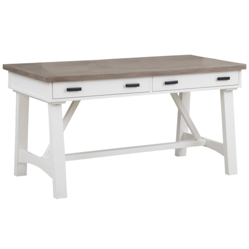 Farmhouse Writing Desk with Dual AC Power Center