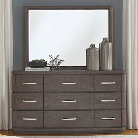 9-Drawer Dresser and Mirror Set