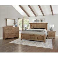 Transitional Rustic 5-Piece Queen Dovetail Bedroom Set