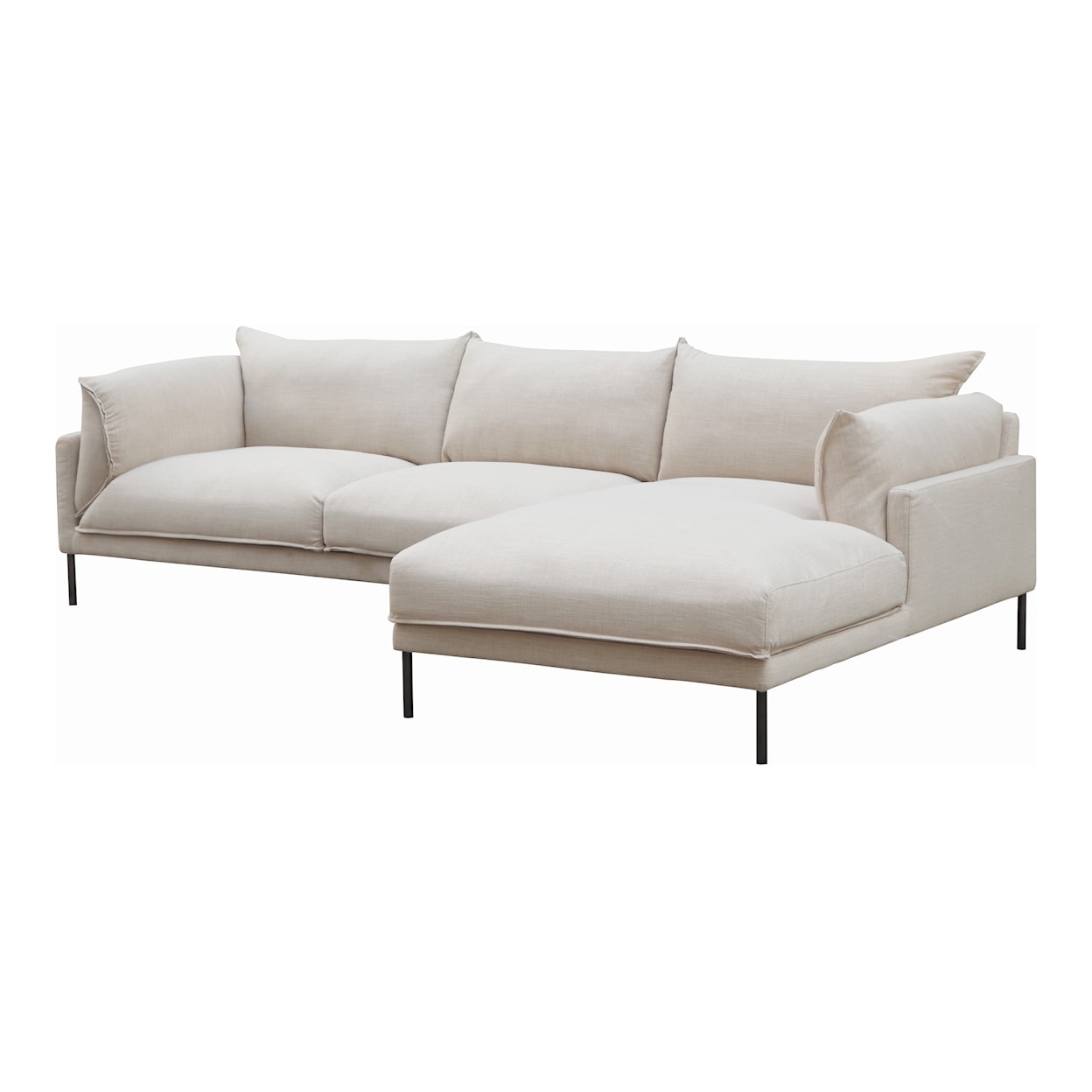 Moe's Home Collection Jamara Jamara Sectional Right Sandy Beige