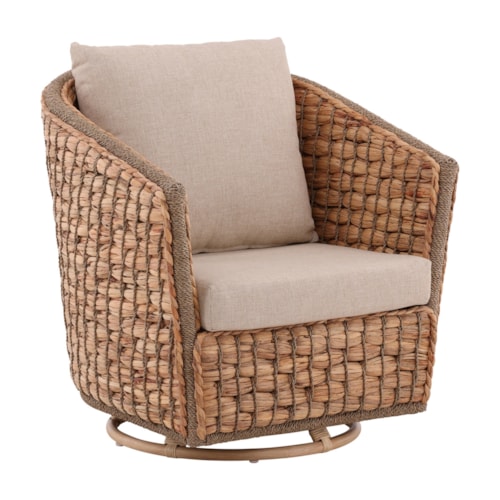 Casual Wicker Swivel Chair