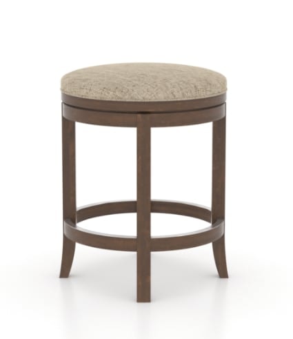 Transitional Customizable Upholstered Swivel Stool