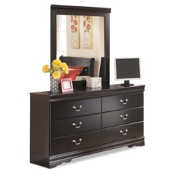 Signature Design by Ashley Furniture Huey Vineyard B128B1 Dresser And Mirror  | Sam's Furniture & Appliance | Dresser + Mirror Combo