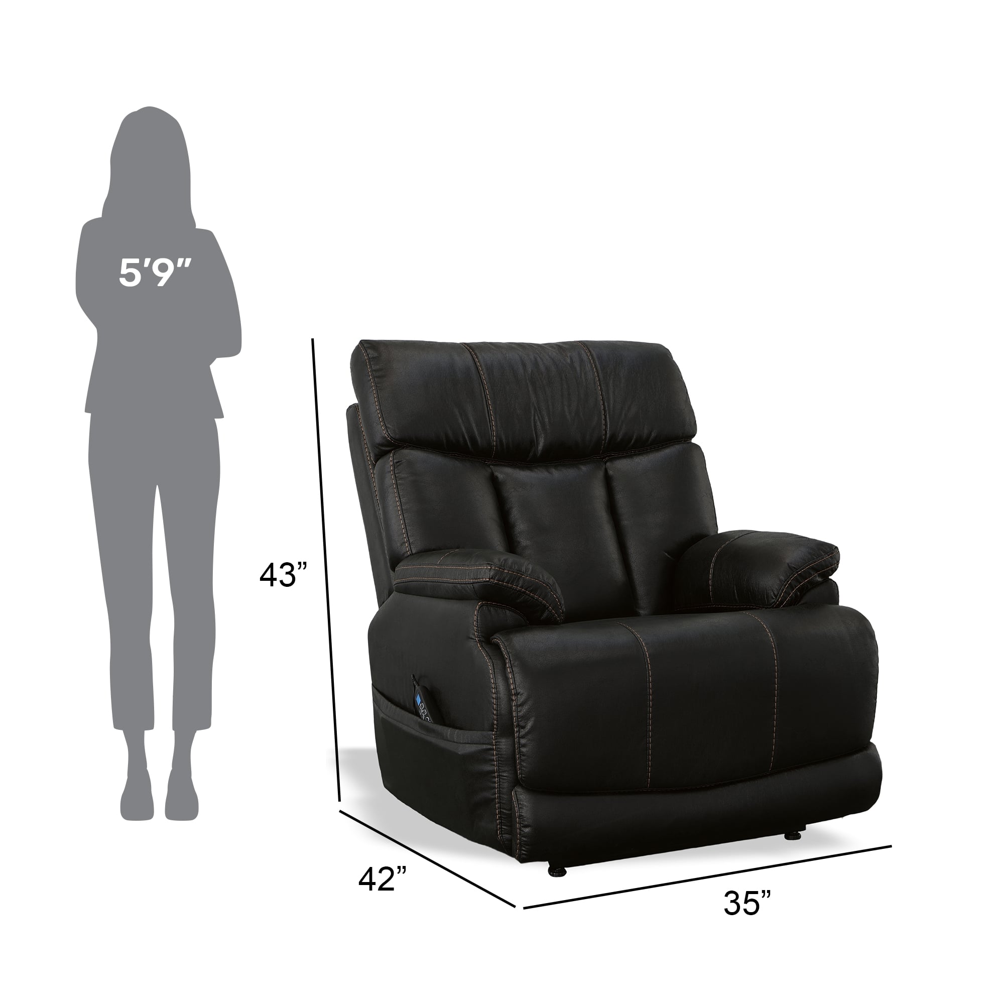 Flexsteel Cromwell 000028666569 Power Headrest & Lumbar Lift Chair