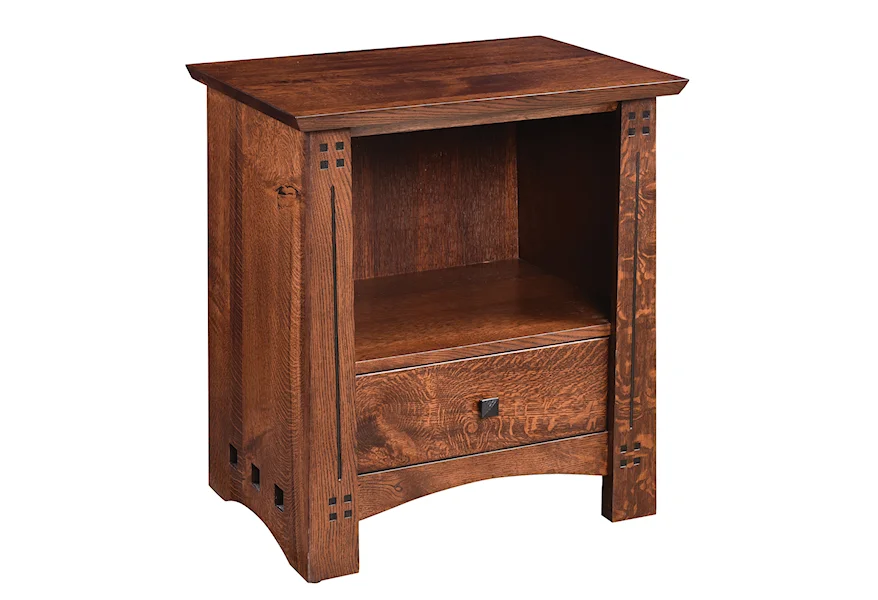 Olde Town Mission Nightstand by JF Hardwood Designs at Saugerties Furniture Mart