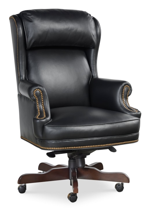 Spencer Transitional Upholstered Executive Chair with Nail-Head Trim