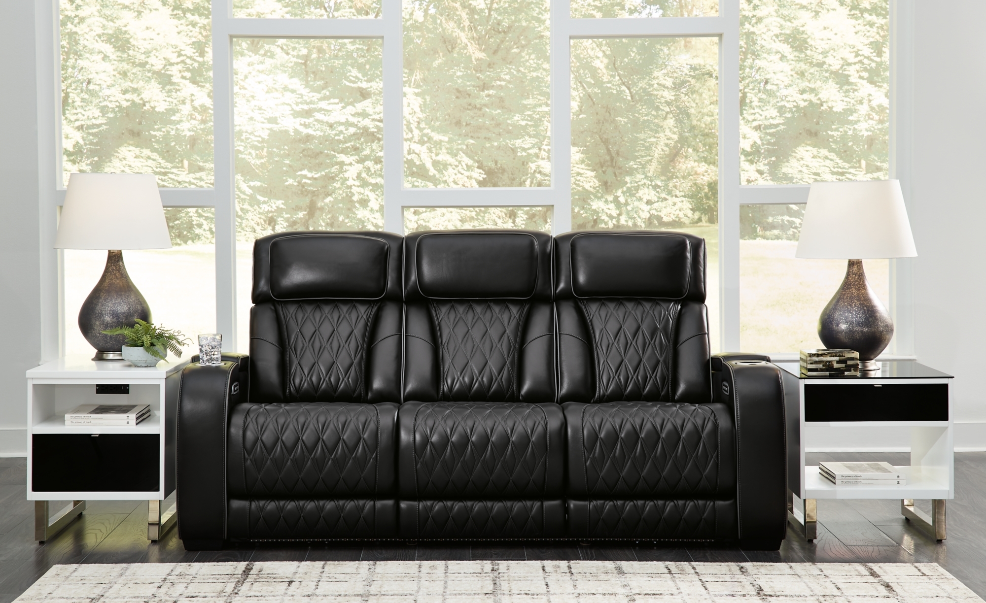 Signature Design by Ashley Boyington Pwr Rec Sofa With Adj Headrest