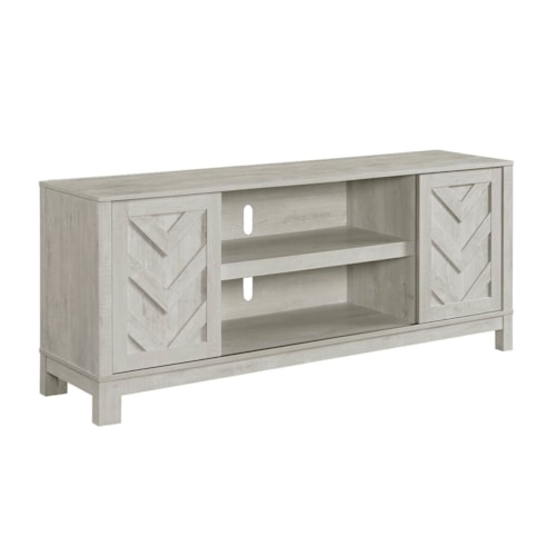 Transitional 70"" TV Stand with Sliding Door