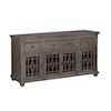 Accentrics Home Accents Four Door Cabinet in Ash Grey