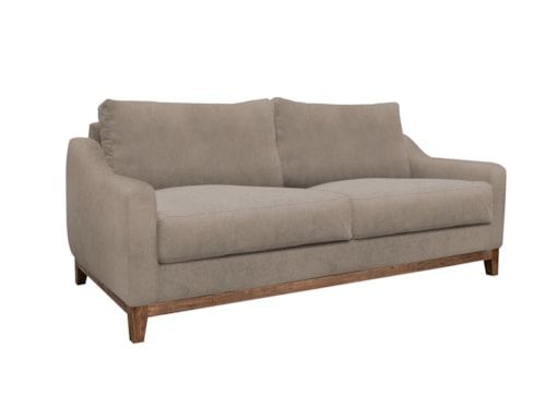 Transitional Loveseat with Throw Pillows