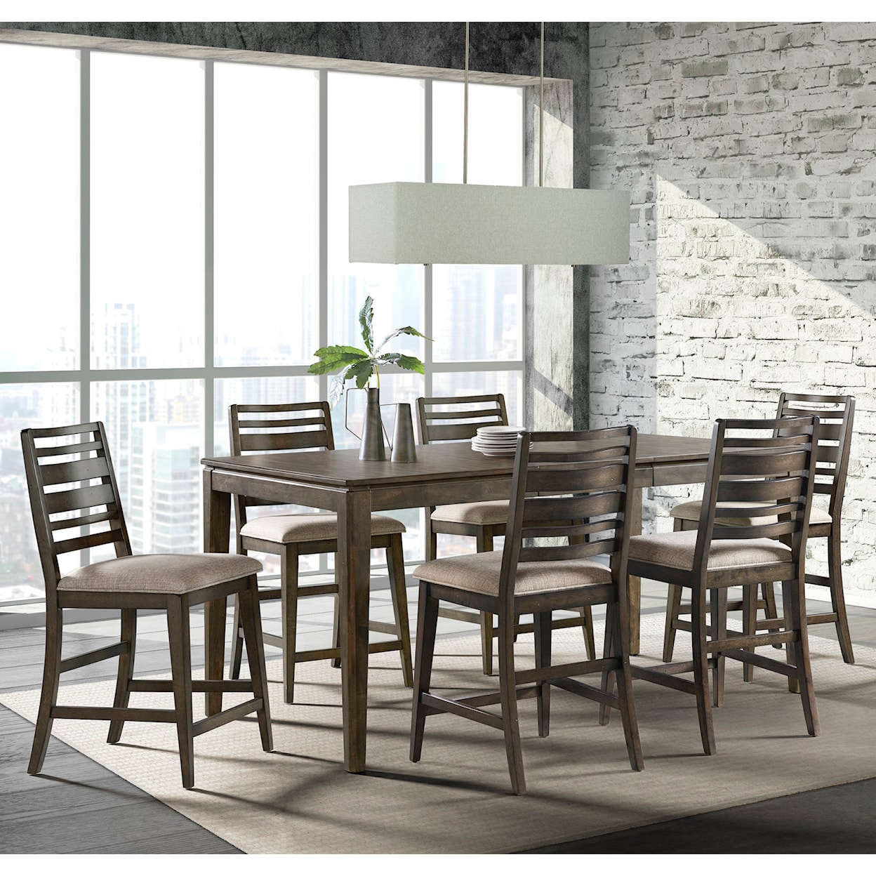 Inner Home Kai 7-Piece Counter Height Dining Set