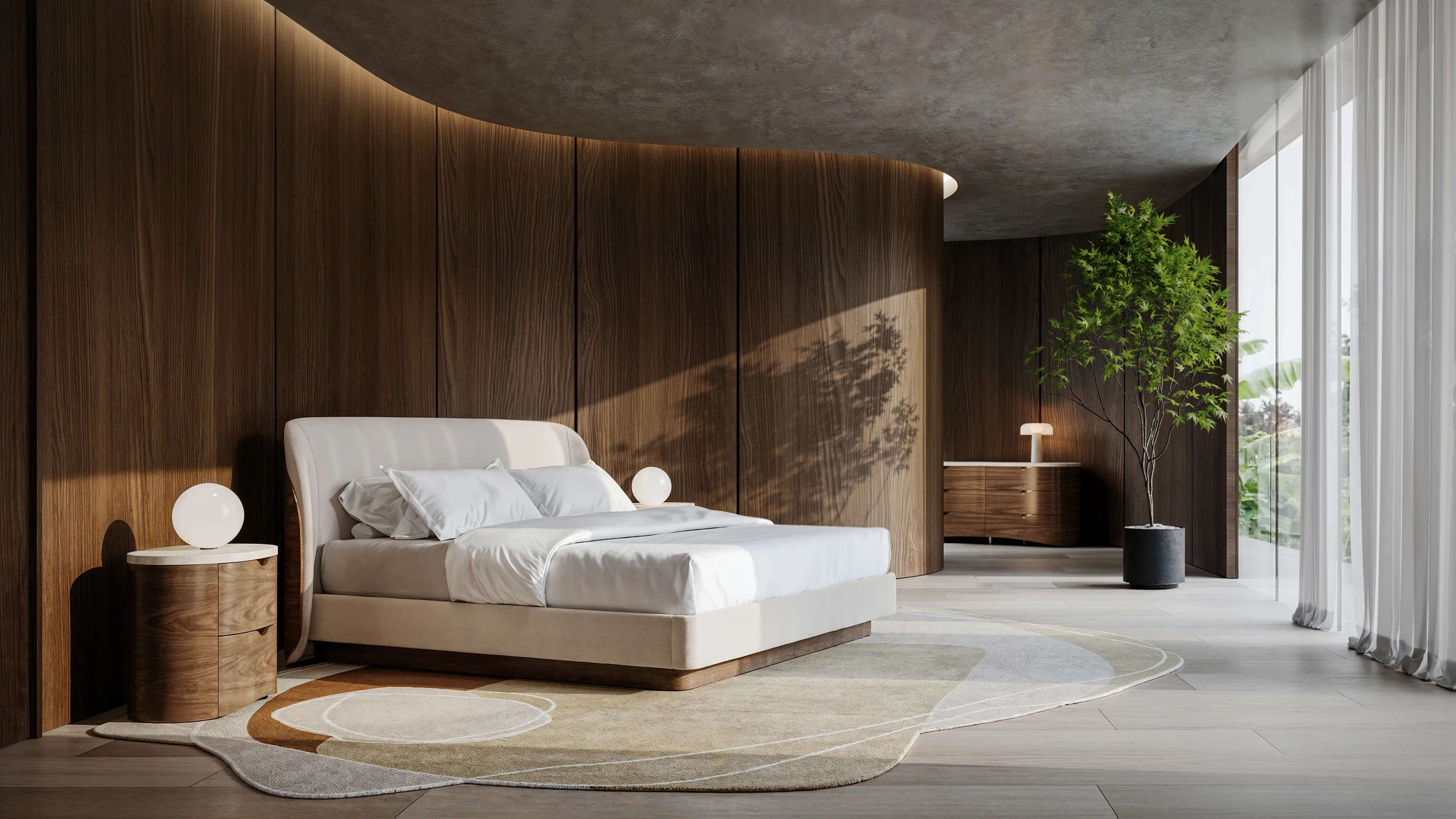 Modern Upholstered Queen Bed