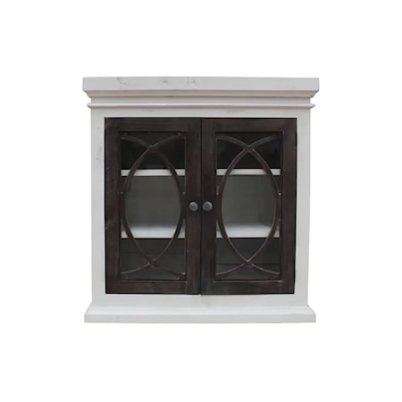 2-Door Console Cabinet w/Wooden Knobs