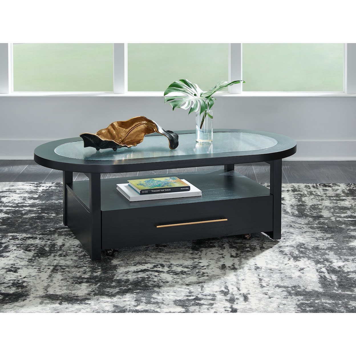 Signature Design by Ashley Winbardi Coffee Table And 2 Chairside End Tables