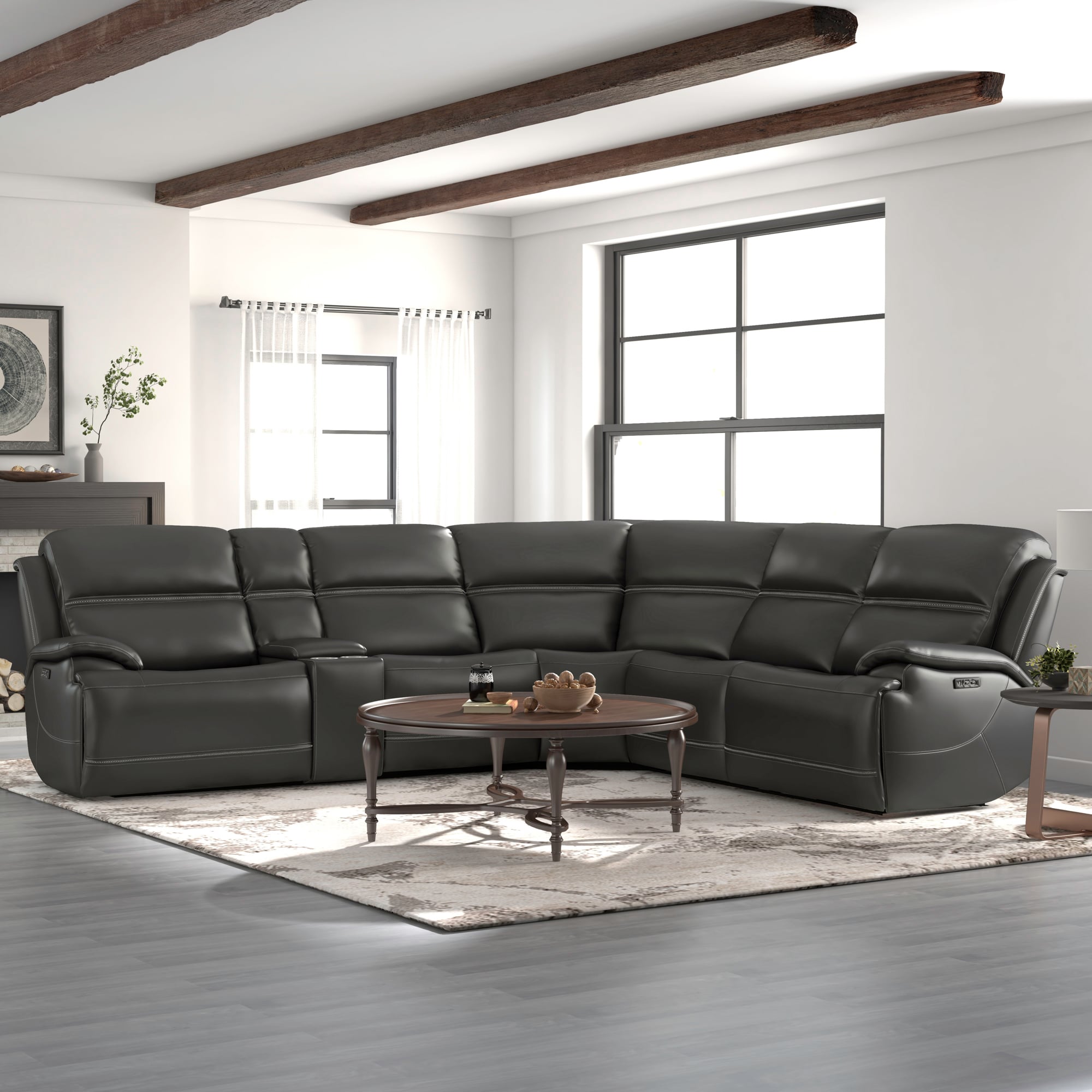 Liberty Furniture Bentley 7003GY-UPH-6PCSEC Casual Zero