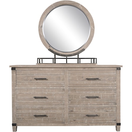 6-Drawer Dresser &amp; Mirror Set