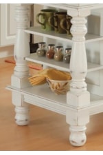 homestyles Montauk Traditional Kitchen Island with Adjustable Shelves