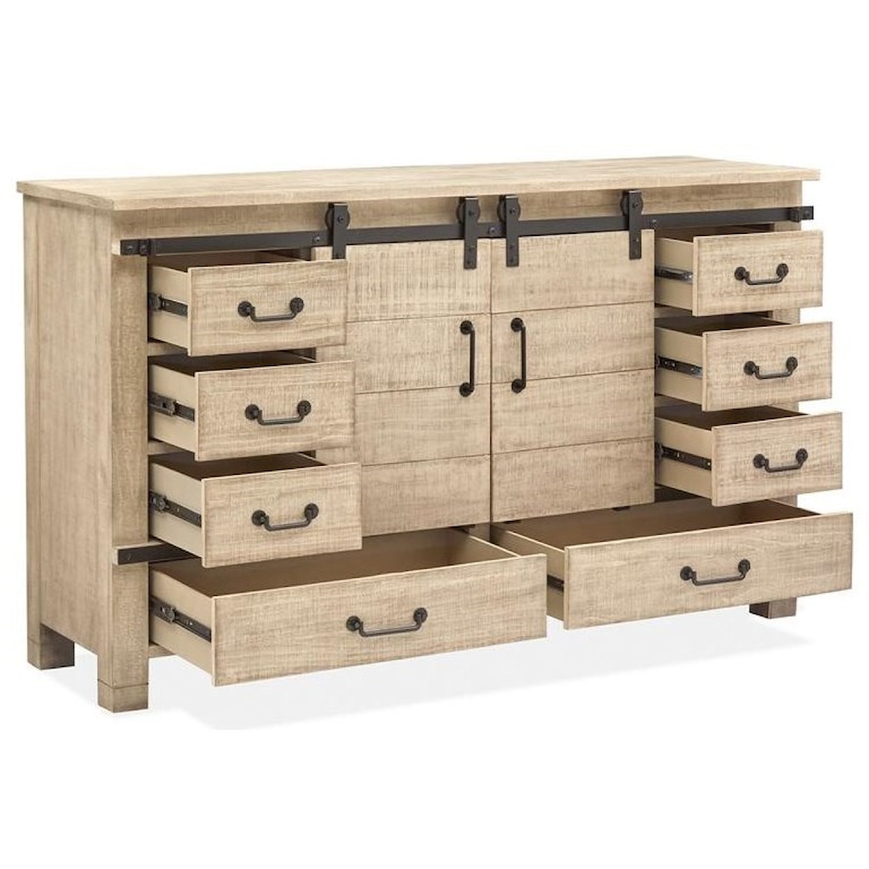 Magnussen Home Radcliffe Bedroom Barn-Door Dresser