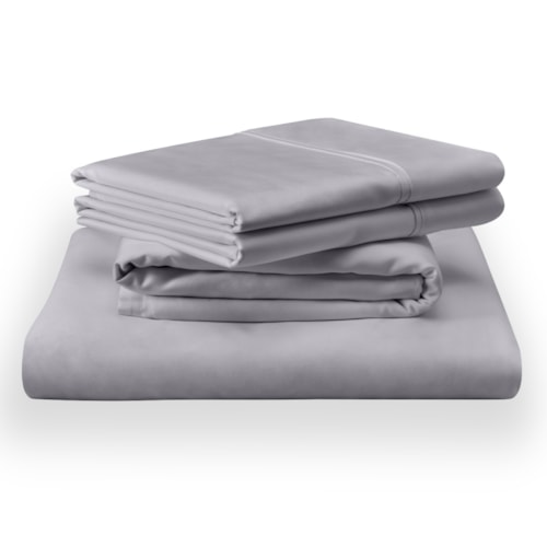Queen Tempur Classic Cotton Sheet Set Cool Gray Linens