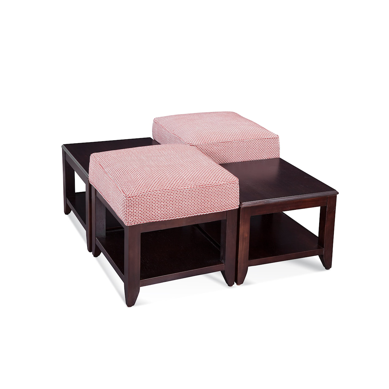 Braxton Culler Elements Cube Ottoman with Wood Top