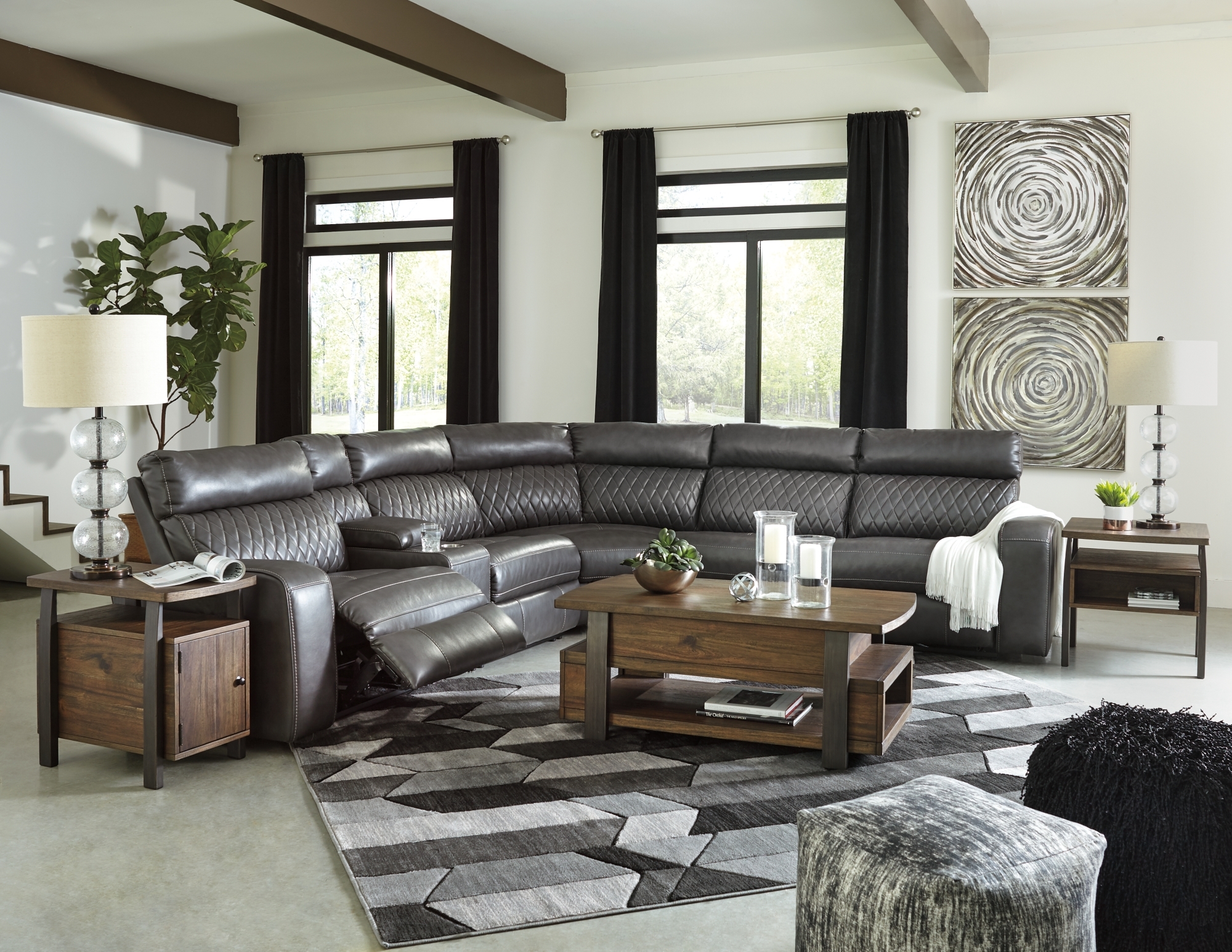 Signature Design by Ashley Samperstone Reclining Sectional