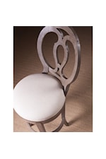 Artistica Cohesion Axiom Oval Back Swivel Counter Stool with Upholstered Seat