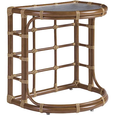 Outdoor Demilune End Table