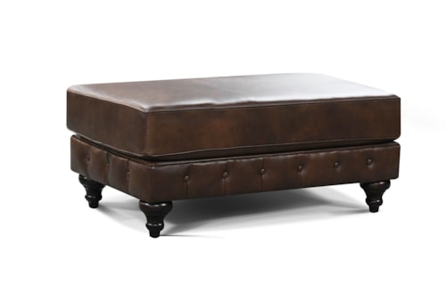 Traditional Ottoman with Button Tufting