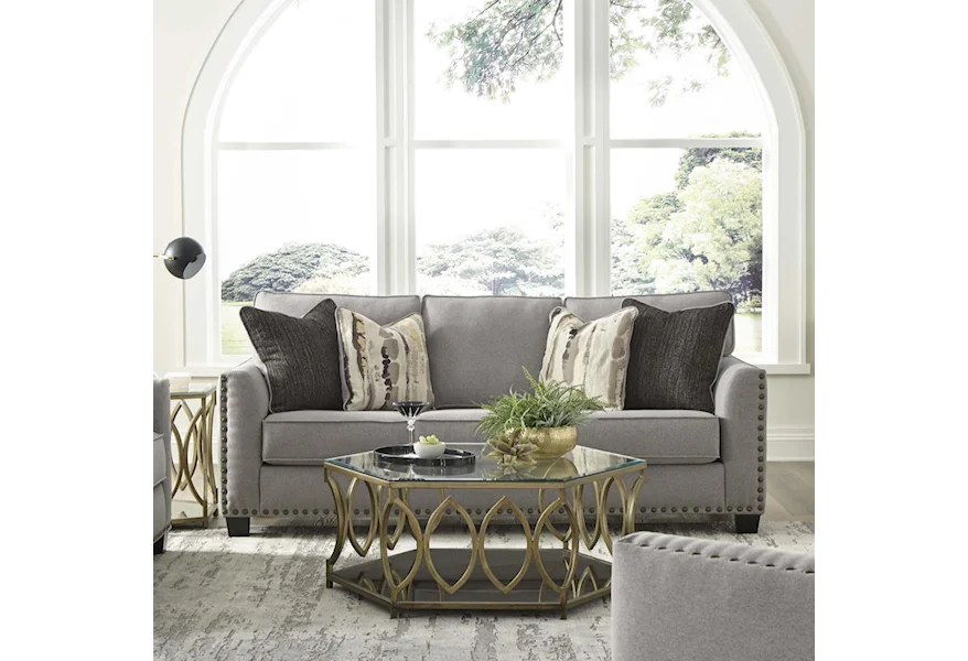 5030 Traditional Sofa with Nailhead Trim by Albany at Furniture and More