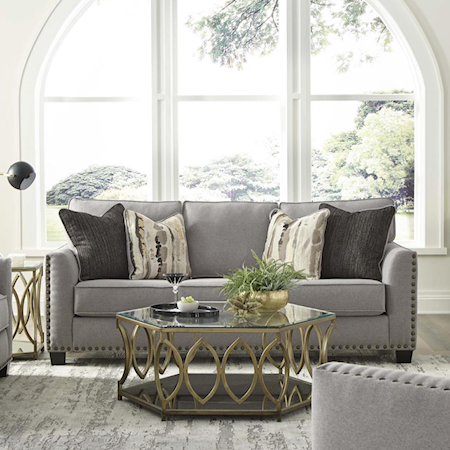 Traditional Sofa with Nailhead Trim