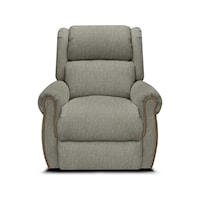 Casual Rocker Recliner with Nailhead Trim