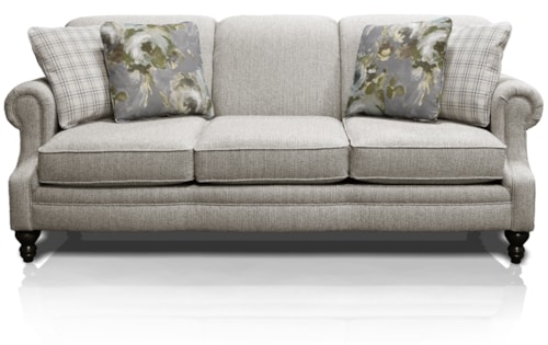 Traditional Sofa with Turned Legs