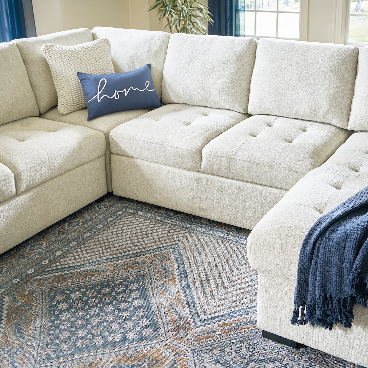 Signature Design by Ashley Millcoe 3-Piece Sectional with Pop Up Bed