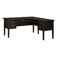 Transitional L-Shaped Desk with Pullout Keyboard