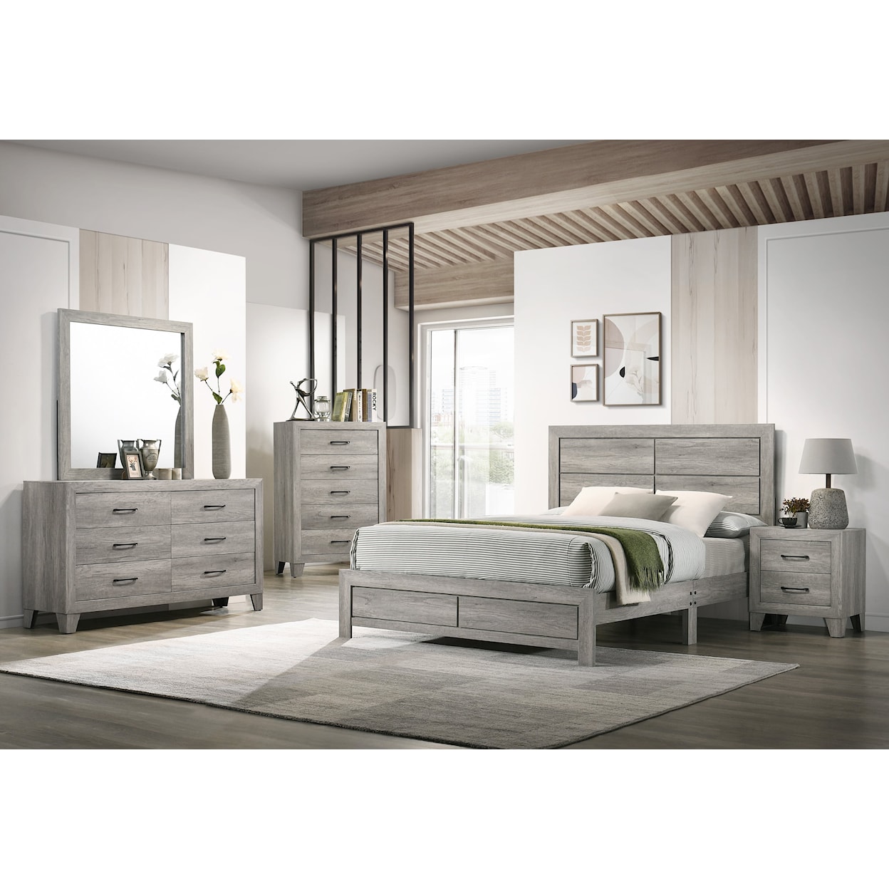 Crown Mark Hopkins Full 5-Piece Bedroom Set