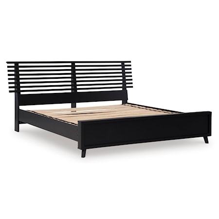 Queen Slat Panel Bed