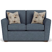 LOVESEAT WITH FLAIR TAPERED ARMS - STOCKED IN DIFFERENT FABRIC