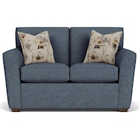 Casual Loveseat with Flair Tapered Arms