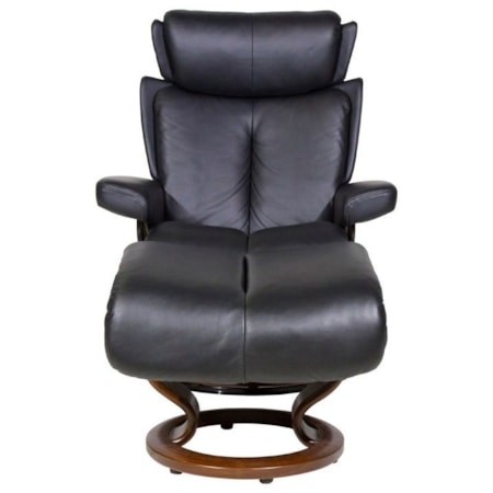 Small Reclining Chair with Classic Base