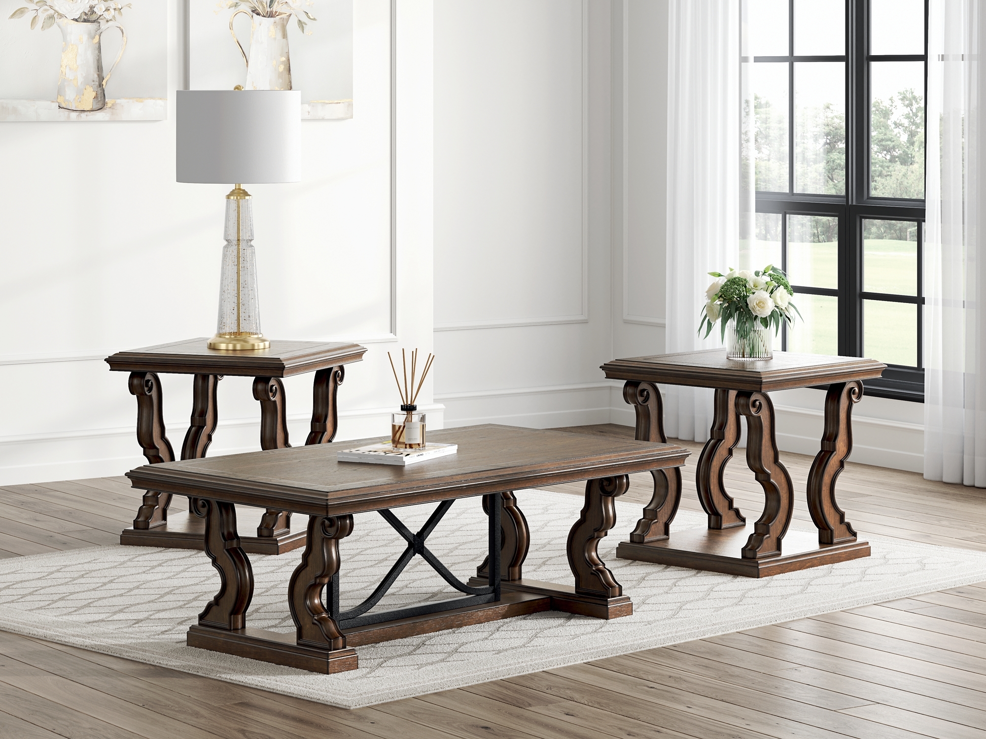 Signature Design by Ashley Maylee Coffee Table And 2 End Tables