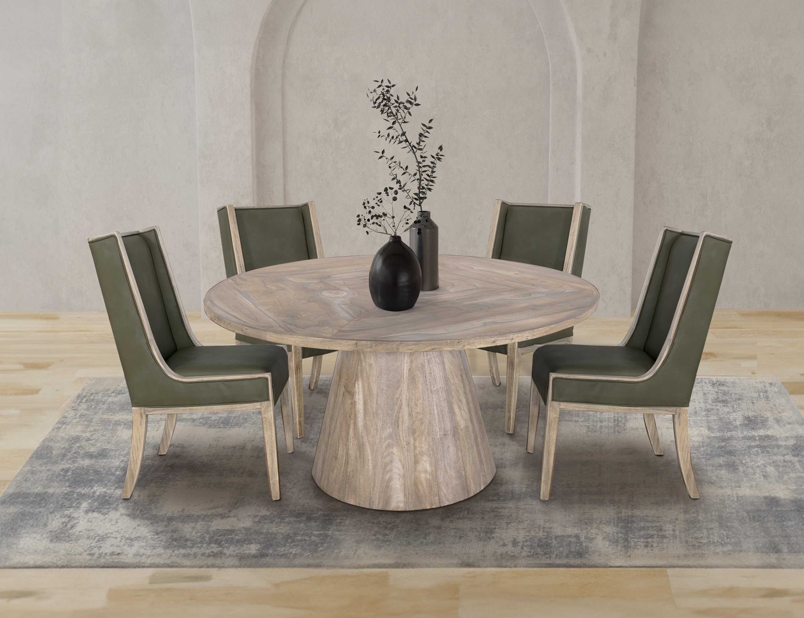 International Furniture Direct Balam Round Dining Table