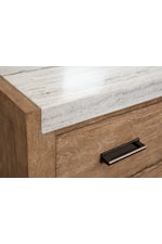 Magnussen Home Plum Creek Bedroom Rustic 6-Drawer Dresser with Marble Top