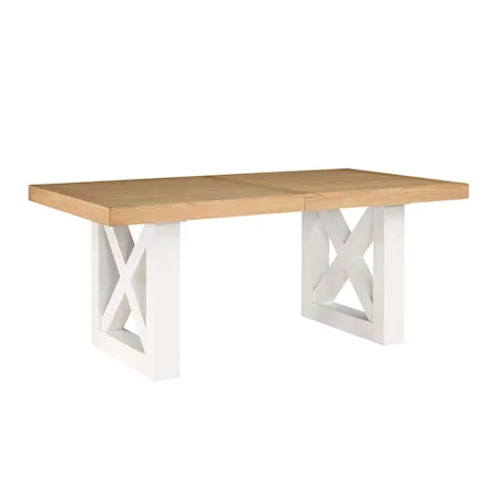 Magnolia Farmhouse Double Pedestal 72in. Dining Table