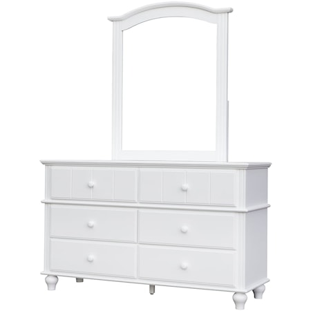 6-Drawer Dresser and Mirror