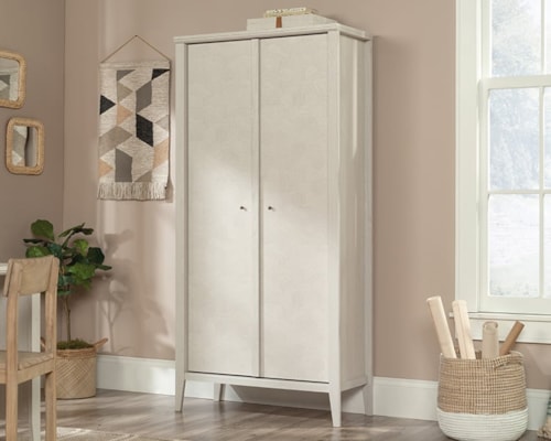Transitional Two-Door Storage Cabinet with Adjustable Shelving
