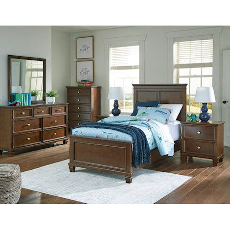 Transitional 5-Piece Twin Bedroom Set