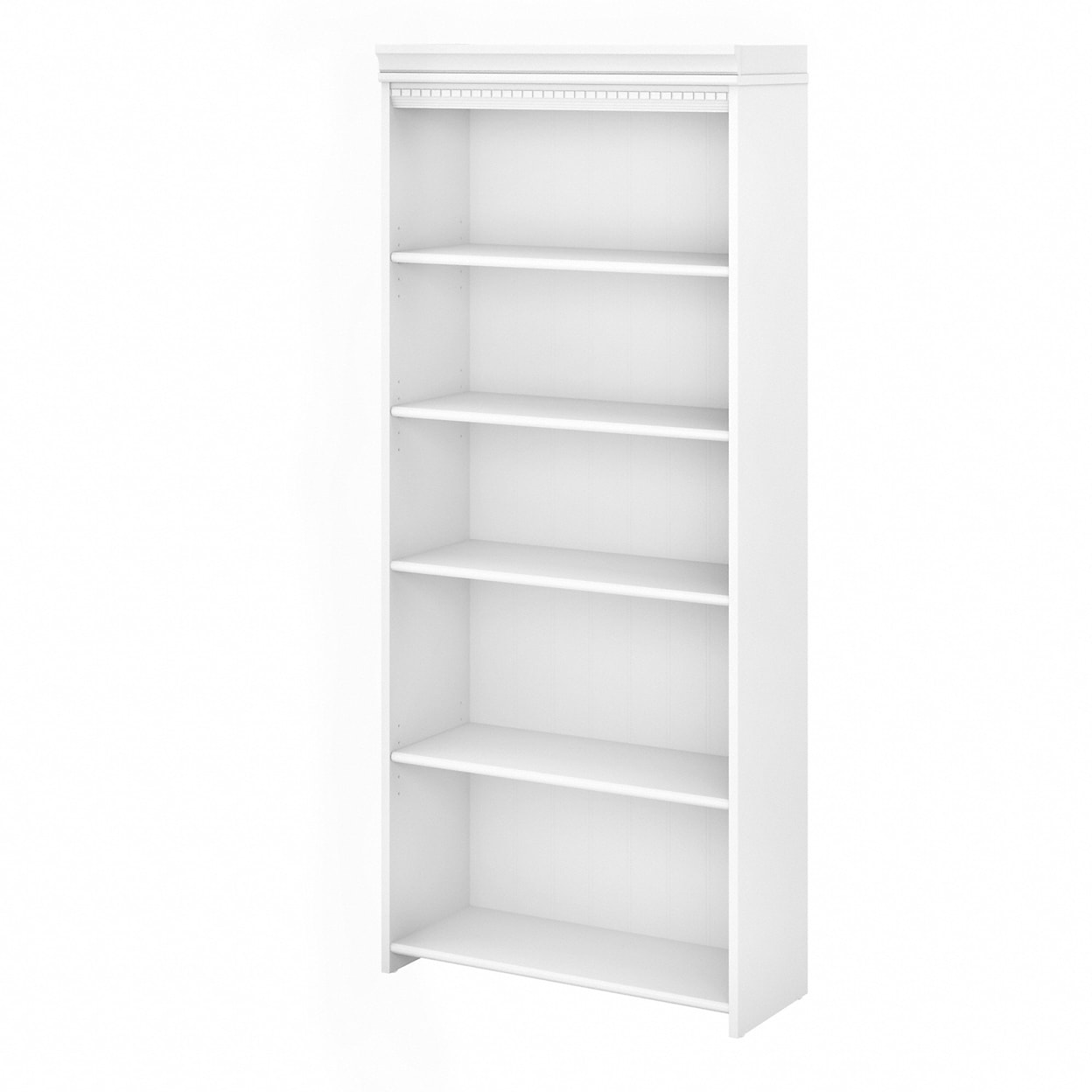 Bush Furniture Fairview Small Storage Cabinet with Doors and Shelves Shiplap Gray/Pure White