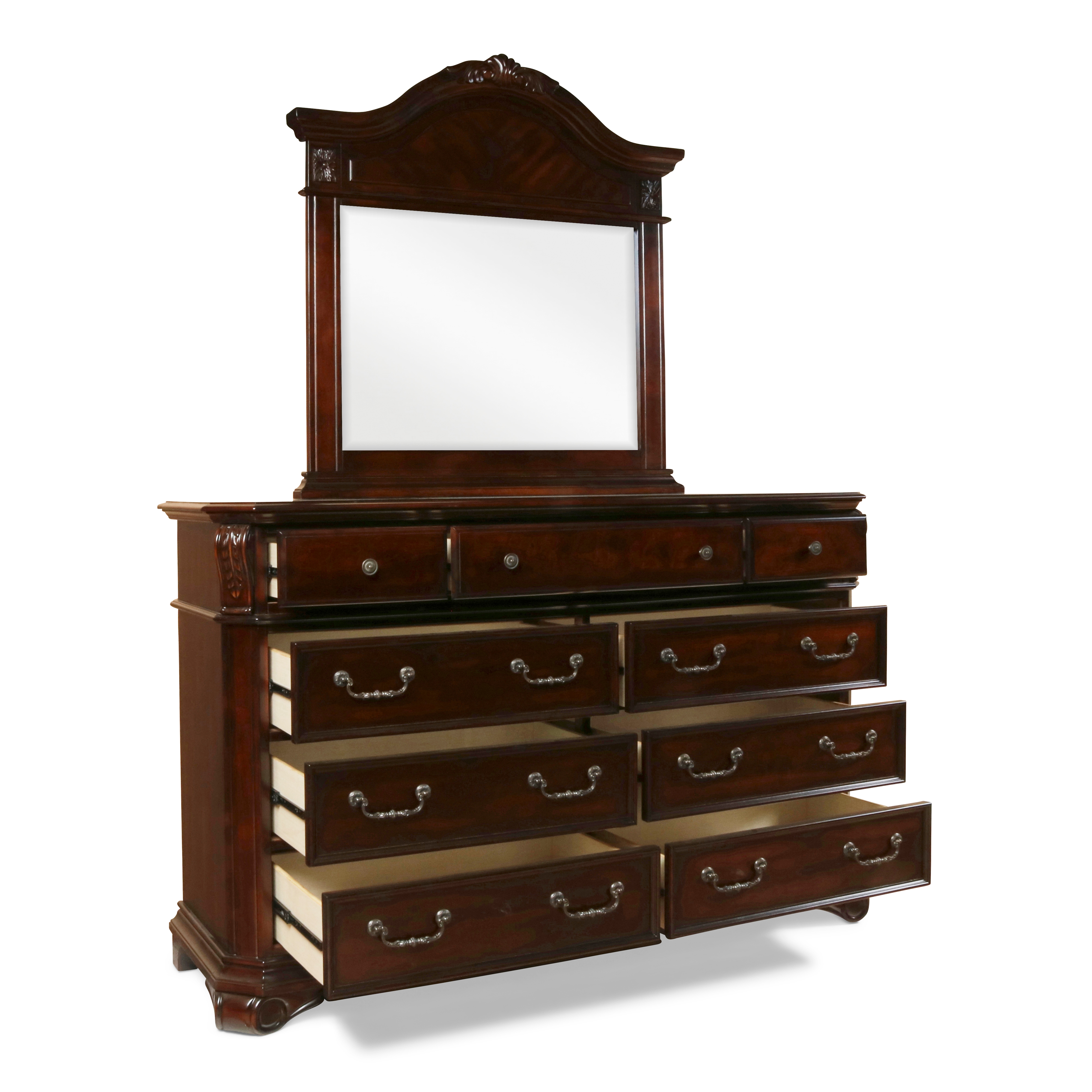 Dresser and Mirror Set