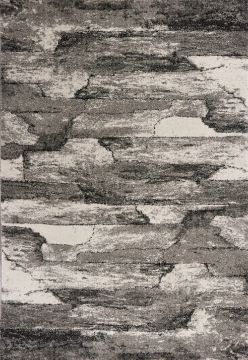 5'3" X 3'3" Grey Highlights Area Rug