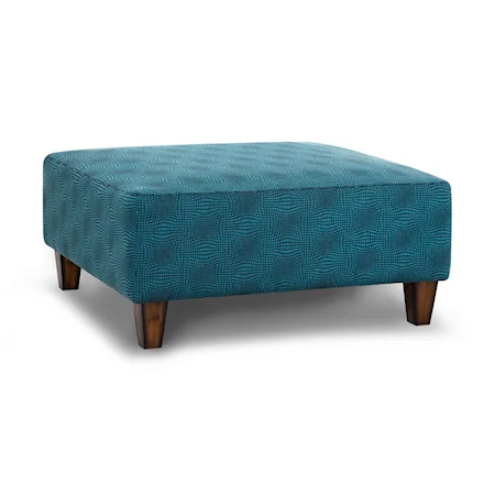 Transitional Square Accent Ottoman